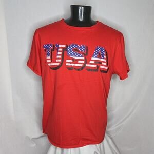 Open Trails Outdoor Graphic Tee | Men's 2XL Red Hiking Camping T-Shirt